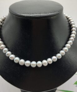 Chuỗi ngọc trai 8-9mm hạt tròn hơi ovan T18.012