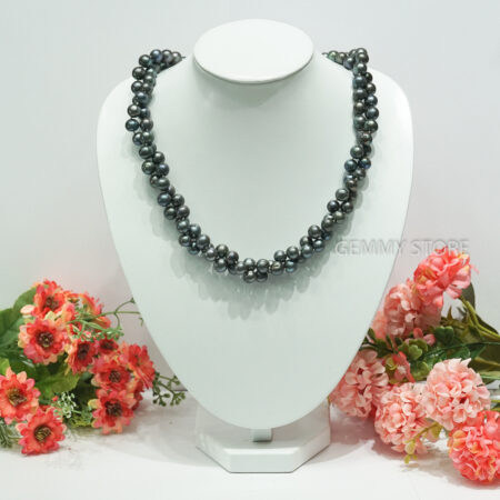Chuỗi Ngọc Trai Dài Màu Đen Hạt To 9-9.5Mm T19.007