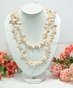 Chuỗi Ngọc Trai Mầu Dị Hình Kiểu Độc Đáo Dài 112Cm T19.016