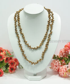 Chuỗi Ngọc Trai Trắng Dài Hạt So Le Hình Ovan Dễ Tạo Kiểu T19.019