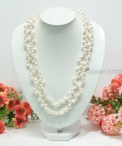 Chuỗi ngọc trai dài loại hạt giọt nước đan so le T19.157