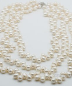 Chuỗi ngọc trai 3 tầng hạt so le cá tính T19.301