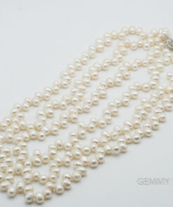 Chuỗi ngọc trai 3 tầng hạt so le cá tính T19.301