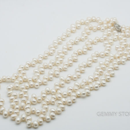 Chuỗi ngọc trai 3 tầng hạt so le cá tính T19.301