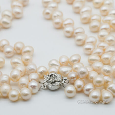 Chuỗi ngọc trai 3 tầng hạt so le cá tính T19.301
