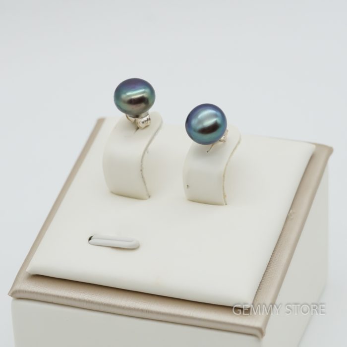 Bông tai ngọc trai nụ 8mm hình cúc T16.085