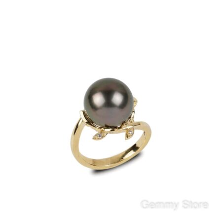 Gold ring with 12.6mm Tahitian pearl GS1095.79