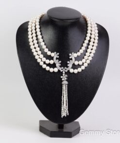 VÒNG NGỌC TRAI BA TẦNG vòng ngọc trai mặc áo dài