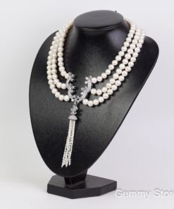 vòng ngọc trai mặc áo dài