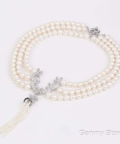 vòng ngọc trai mặc áo dài