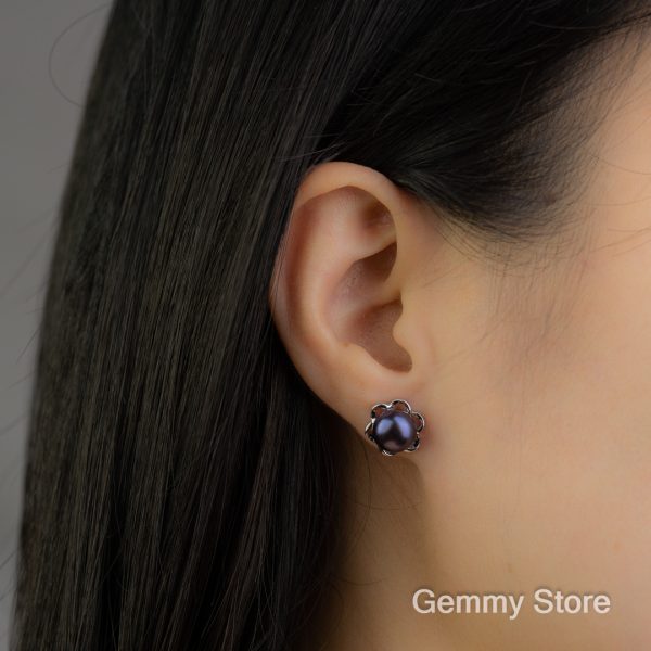 Bông tai ngọc trai đen nữ đeo | Gemmy Store