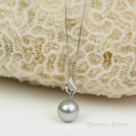 Mặt dây ngọc trai tahiti vàng trắng 18k WS0088.97