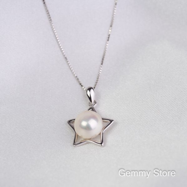 Dây chuyền bạc ngọc trai trắng ngôi sao T23.121 | Gemmy Store