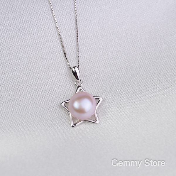 Dây chuyền bạc ngọc trai hồng ngôi sao T23.121 | Gemmy Store