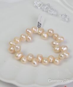 Vòng tay ngọc trai hồng hạt so le T23.262