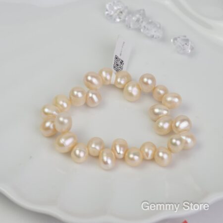 Vòng tay ngọc trai hồng hạt so le T23.262