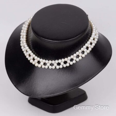 Chuỗi Ngọc Trai Hạt Nhỏ Kiểu Choker Đan Hoa T24011