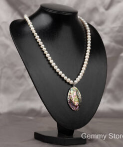 Chuỗi Ngọc Trai Kết Hợp Mặt Xà Cừ To Ấn Tượng T24119