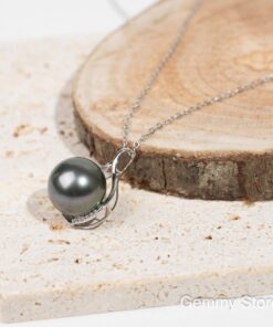 Mặt dây chuyền vàng trắng gắn ngọc trai biển tahiti WS0200.169