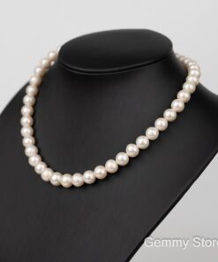9mm round edison pearl necklace T24167