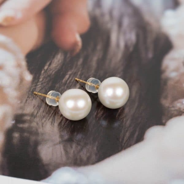 Bông tai ngọc trai nụ chuôi vàng 18k GF0046.220