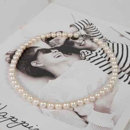 Plain pearl necklace NE1010