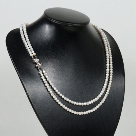 Two-Layer Pearl Necklace Small Bead Size NE1016