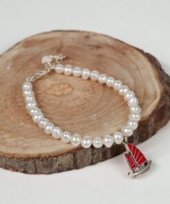 Vòng Tay Ngọc Trai Kết Hợp Charm Cánh Buồm BC1014