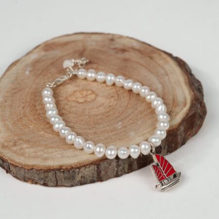 Vòng Tay Ngọc Trai Kết Hợp Charm Cánh Buồm BC1014