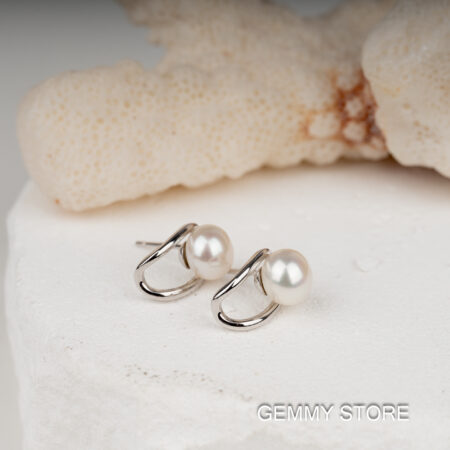 Bông Tai Ngọc Trai Bạc 7.5-8 ly SE1036