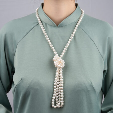 Dây Ngọc Trai Dài Trắng 7-8 Ly