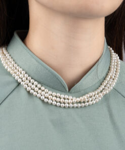 Dây Ngọc Trai Dài Trắng Hạt Nhỏ 4-5 Ly