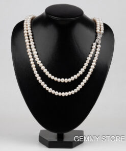 Vòng Ngọc Trai Trắng 7-8 Ly 2 Tầng NE1034