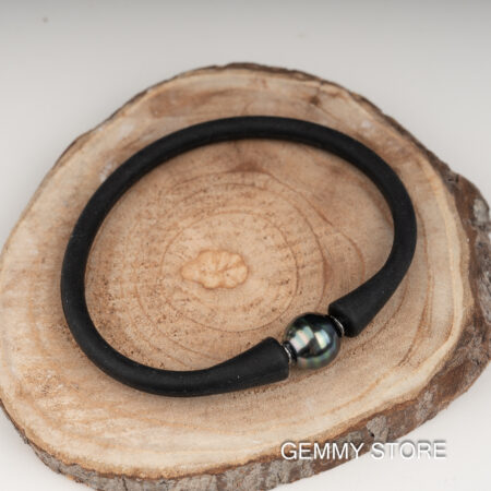 Vòng Tay Ngọc Trai Đen Nước Mặn Tahiti BE1012