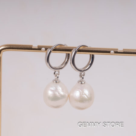 Bông Tai Ngọc Trai Dị Hình Dáng Thả DE1012