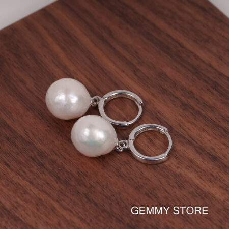 Bông Tai Ngọc Trai Dị Hình Dáng Thả DE1012