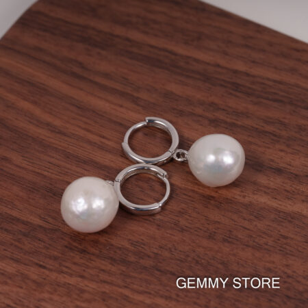 Bông Tai Ngọc Trai Dị Hình Dáng Thả DE1012