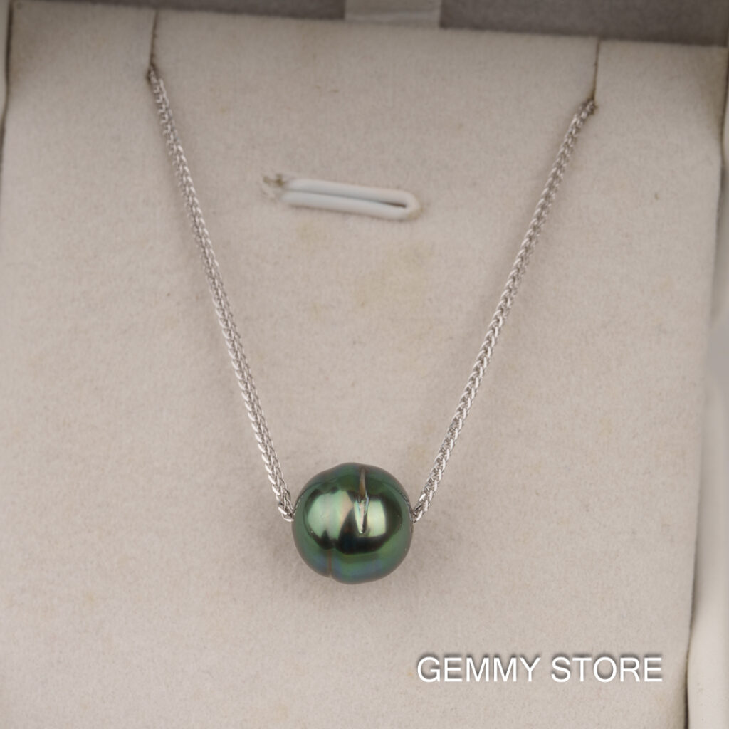Silver Necklace Tahitian Pearl Heteromorphic SP1018 - Image 2