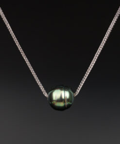 Dây Chuyền Bạc Ngọc Trai Tahiti Dị Hình SP1018