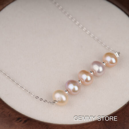 Dây Chuyền Xuyên Ngọc Trai Kết Hợp Bi Bạc SP1020