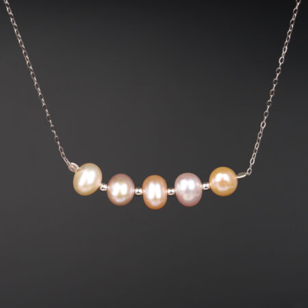 Dây Chuyền Xuyên Ngọc Trai Kết Hợp Bi Bạc SP1020