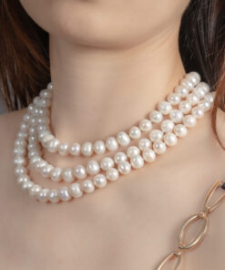 Vòng Ngọc Trai Dài Trắng Trơn 10 Ly NE1042