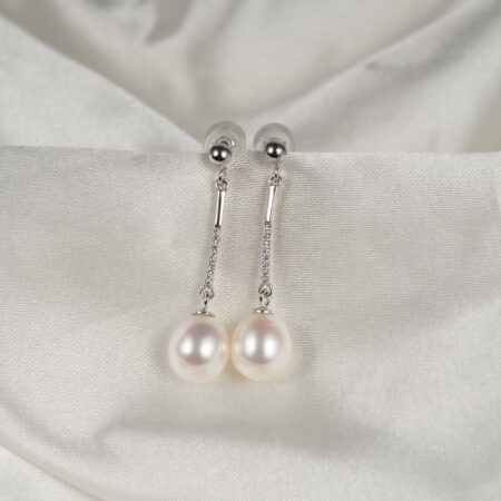 Bông Tai Ngọc Trai Giọt Nước Dáng Thả DE1015