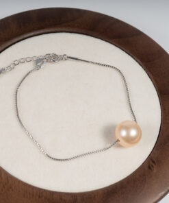 Lắc Tay Bạc Lụa Ngọc Trai Hồng BC1030