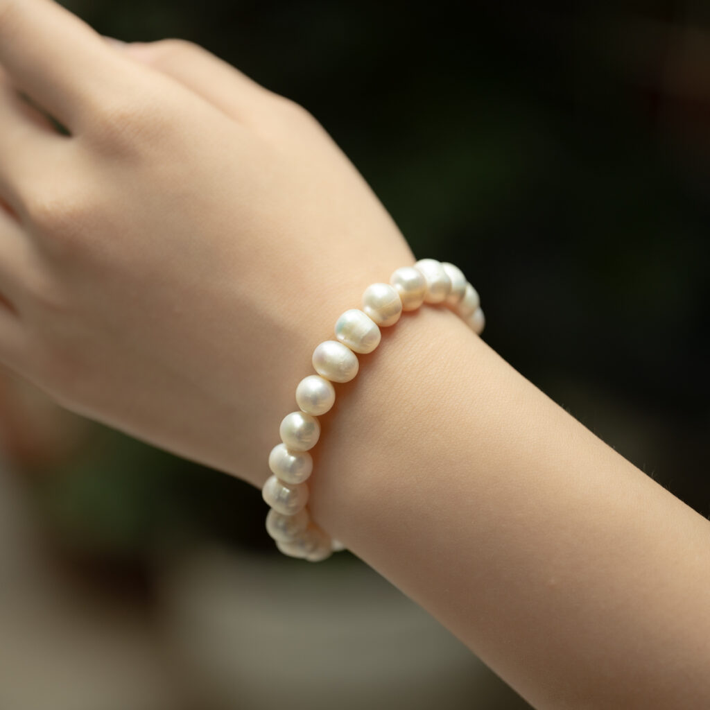 Lắc Tay Ngọc Trai Trắng Có Khóa Bạc BC1034 - Hình ảnh 2