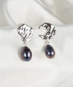 Bông Tai Ngọc Trai Đen Giọt Nước DE1030