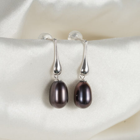 Black Pearl Drop Earrings DE1026