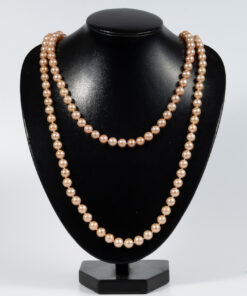 Vòng Ngọc Trai Dài Màu Hồng 9mm NE1066