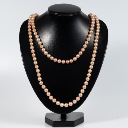 9mm Pink Long Pearl Necklace NE1066