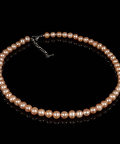 Vòng Cổ Ngọc Trai Hồng 7mm NE1071-Hong